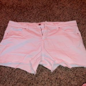 White Jean shorts